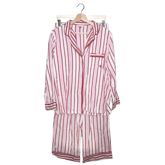 Victoria's Secret Candy Cane Striped Pajama Set Pants M - Picture 2 of 8
